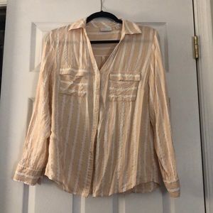 NY&Co long-sleeve Striped Button-up Shirt